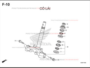 F10 – CỔ LÁI – HONDA SH MODE 125 (K29M)