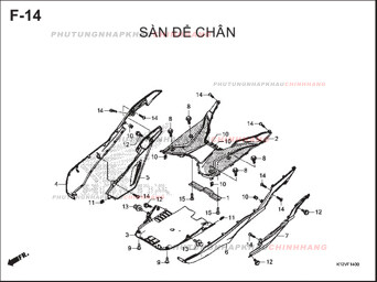 F14 – SÀN ĐỂ CHÂN – HONDA LEAD 125 2017 (K12V)