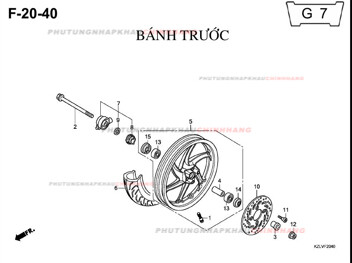 F20-40 – BÁNH TRƯỚC – HONDA VISION 110 2011 (KZL)