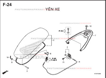F24 – YÊN XE – HONDA LEAD 125 2017 (K12V)