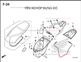 F24 – YÊN XE HỘP ĐỰNG ĐỒ – HONDA SH MODE 125 (K29M)