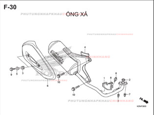 F30 – ỐNG XẢ – HONDA SH MODE 125 (K29M)
