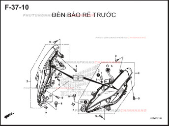 F37-10 – ĐÈN BÁO RẼ TRƯỚC – HONDA LEAD 125 2017 (K12V)