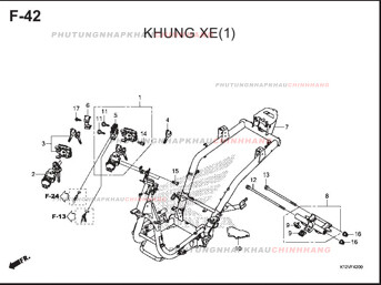 F42 – KHUNG XE (1) – HONDA LEAD 125 2017 (K12V)