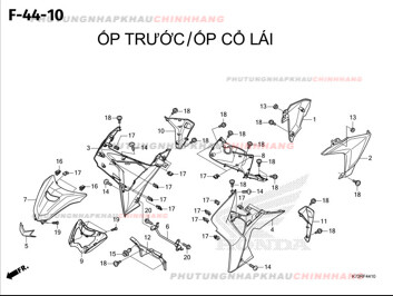 F44-10 – ỐP TRƯỚC CỔ TAY LÁI – HONDA FUTURE 125 2018 (K73)