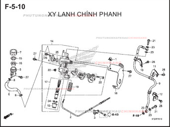 F5-10 – XY LANH CHÍNH PHANH – HONDA LEAD 125 2017 (K12V)