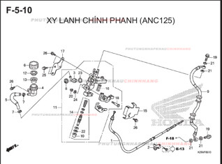 F5-10 – XY LANH CHÍNH PHANH TRƯỚC – HONDA SH MODE 125 (K29M)
