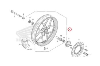 Bánh mâm trước Bạc Sh Mode 125 2018 2019 2020 (5 lỗ ốc đĩa), Cụm vành đúc trước xe Sh Mode 2 val