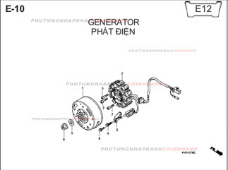 E10 – CUỘN ĐIỆN – HONDA CLICK 110 (KVB)