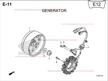 E11 – MÁY PHÁT – HONDA BLADE 110 (K57)