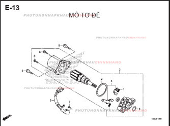 E13 – MÔ TƠ ĐỀ – HONDA WAVE RSX 110 (K90J)