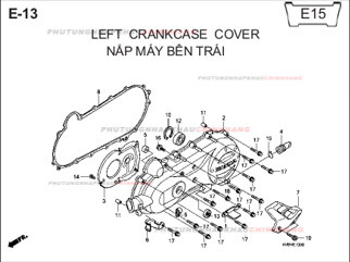 E13 – NẮP MÁY TRÁI – HONDA CLICK 110 (KVB)