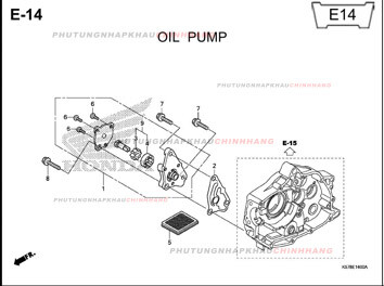 E14 – BƠM DẦU – HONDA BLADE 110 (K57)