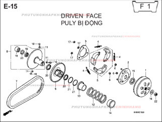 E15 – PULY BỊ ĐỘNG – HONDA CLICK 110 (KVB)