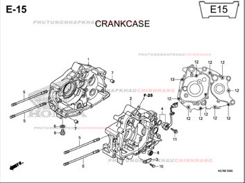 E15 – VÁCH MÁY – HONDA BLADE 110 (K57)
