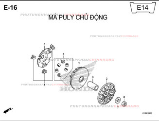 E16 – MÁ PULY CHỦ ĐỘNG – HONDA LEAD 125 (K12)