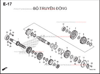 E17 – BỘ TRUYỀN ĐỘNG – HONDA WAVE RSX 110 (K90J)