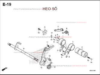 E19 – HEO SỐ – HONDA WAVE RSX 110 (K90J)