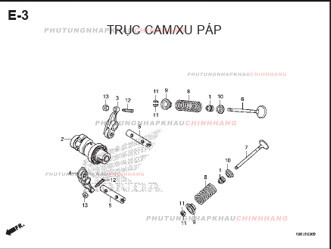 E3 – TRỤC CAM XU PÁP – HONDA WAVE RSX 110 (K90J)