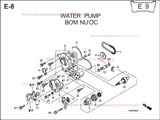 E8 – BƠM NƯỚC – HONDA CLICK 110 (KVB)