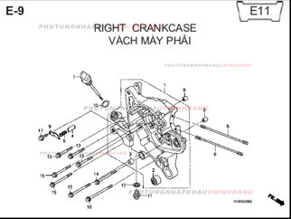E9 – VÁCH MÁY PHẢI – HONDA CLICK 110 (KVB)