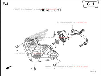 F1 – ĐÈN PHA – HONDA BLADE 110 (K57)