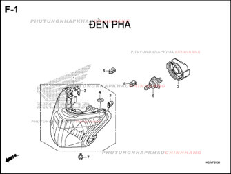 F1 – ĐÈN PHA – HONDA WAVE RSX 110 (K90A)