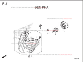 F1 – ĐÈN PHA – HONDA WAVE RSX 110 (K90J)