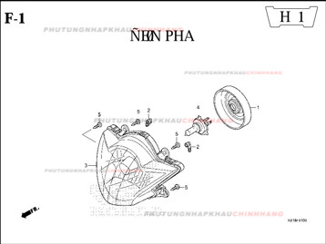 F1 – ĐÈN PHA – SH 125-150 (K01-K02)