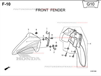 F10 – CHẮN BÙN TRƯỚC – HONDA BLADE 110 (K57)