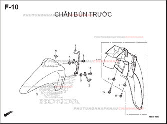 F10 – CHẮN BÙN TRƯỚC – HONDA WAVE RSX 110 (K90J)