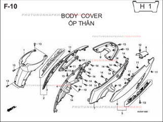 F10 – ỐP THÂN – HONDA CLICK 110 (KVB)