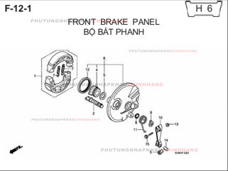 F12-1 – BỘ BÁT PHANH – HONDA CLICK 110 (KVB)