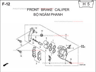 F12 – BỘ NGÀM PHANH – HONDA CLICK 110 (KVB)