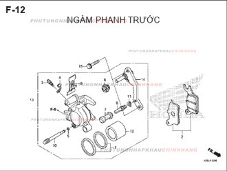 F12 – NGÀM PHANH TRƯỚC – HONDA WAVE RSX 110 (K90J)