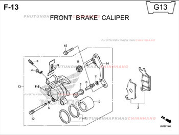 F13 – NGÀM PHANH TRƯỚC – HONDA BLADE 110 (K57)