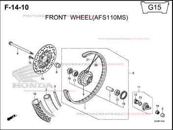 F14-10 – BÁNH TRƯỚC – HONDA BLADE 110 (K57)