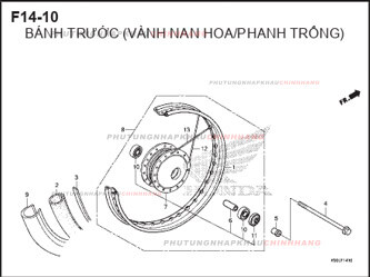 F14-10 – BÁNH TRƯỚC NAN HOA – HONDA WAVE RSX 110 (K90J)