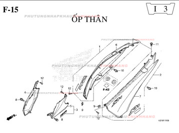 F15 – ỐP THÂN – SH 125-150 (K01-K02)