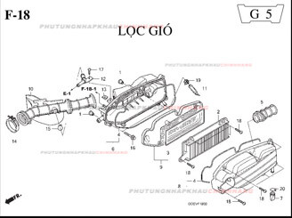 F18 – LỌC GIÓ – HONDA LEAD 110 (GGE)
