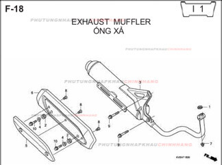 F18 – ỐNG XẢ – HONDA CLICK 110 (KVB)
