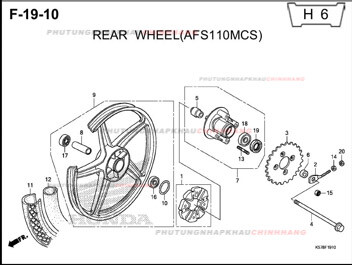 F19-10 – BÁNH SAU – HONDA BLADE 110 (K57)