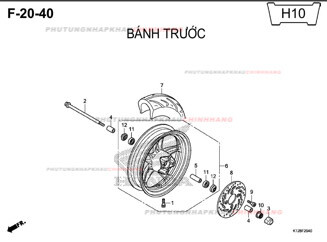 F20-40 – BÁNH TRƯỚC – HONDA LEAD 125 (K12)