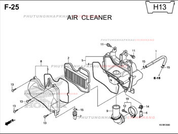 F25 – LỌC GIÓ – HONDA BLADE 110 (K57)