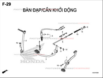 F29 – BÀN ĐẠP CẦN KHỞI ĐỘNG – HONDA WAVE RSX 110 (K90A)