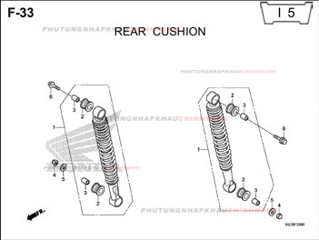 F33 – GIẢM XÓC SAU – HONDA BLADE 110 (K57)