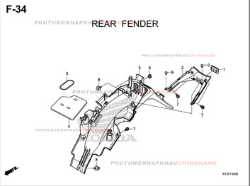 F34 – CHẮN BÙN SAU – FUTURE 125 (KYZ)