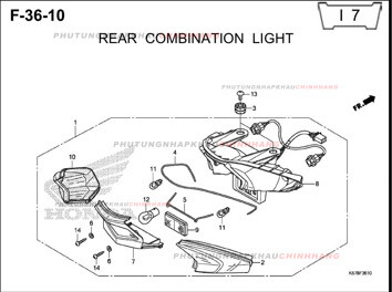 F36-10 – CỤM ĐÈN SAU – HONDA BLADE 110 (K57)