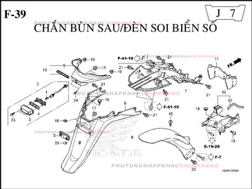 F39 – CHẮN BÙN SAU ĐÈN SOI BIỂN SỐ – SH 125-150 (K01-K02)