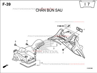 F39 – CHẮN BÙN SAU – HONDA LEAD 125 (K12)